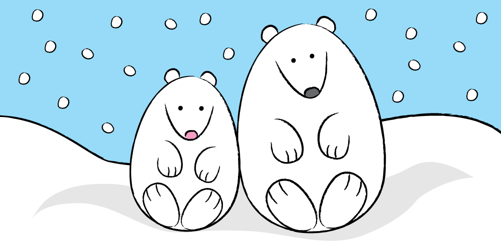 image for how to draw a cute polar bear